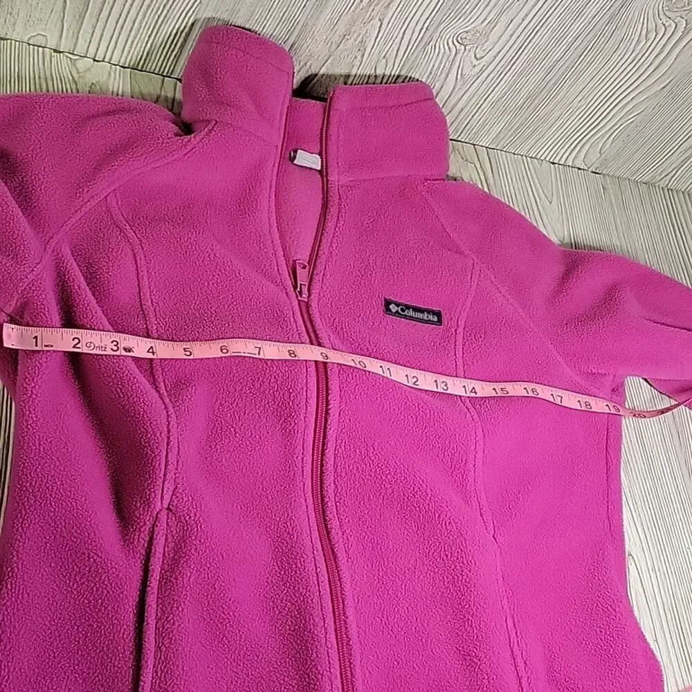 Columbia Benton Springs Full Zip Pink Fleece Jacket Womens Size Medium - Picture 8 of 10